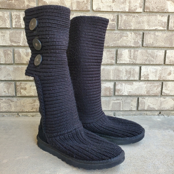 UGG Cardy Classic button knit tall boots women's - Picture 9 of 16